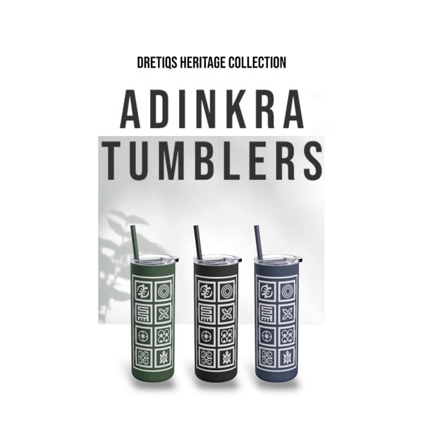 African Adinkra Block Tumbler