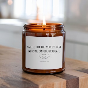 Nursing School Graduation Candle Gift for RN DPN FNP, Nurse Graduation Gift, Nurse Graduation Party, Nursing Student Graduation Nurse Degree
