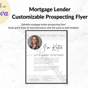 Mortgage Lender Prospecting Flyer Mortgage Loan Officer Introduction Flyer for Potential Realtor Partners Loan Officer Intro Flyer Builders