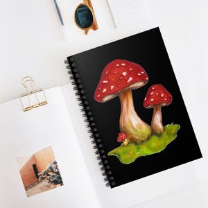 Whimsical Mushroom Spiral Notebook