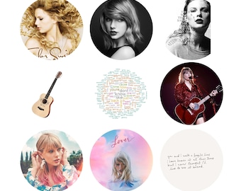 Taylor Swift Edible Icing Cupcake / Cookie Toppers - Australian Food Standards