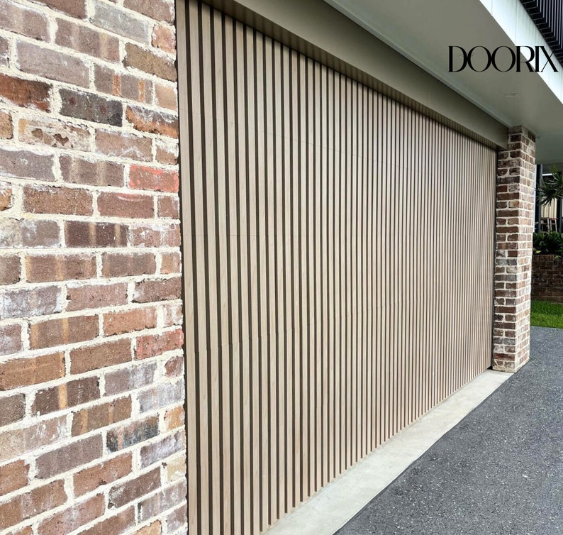 Slat Panel Garage Doors, Sleek Modern Design, Customizable Style, Scratch Resistant, Quite Operating System, Durable Color Coating image 2
