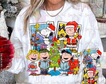Christmas Theme A w/Sleeve Option, Holiday, Santa, Nostalgia, Retro DTF Transfer