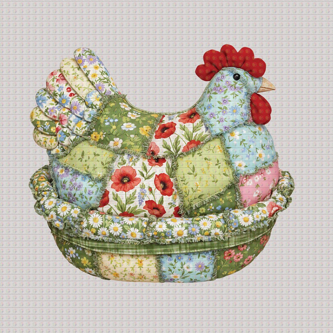 Chicken Faux Patchwork Ready to Press DTF Transfer - Etsy