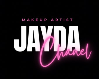DIY Beauty Salon Logo, Pink Neon Small Business Logo Design, DIY Lash Nail MUA Hairstylist Branding Lash Extension Editable Canva Template