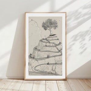 Faith as Small as a Mustard Seed Can Move Mountains, Digital PRINT, Parable of the Mustard Seed, Bible Sketches, Jesus Art,  A-31