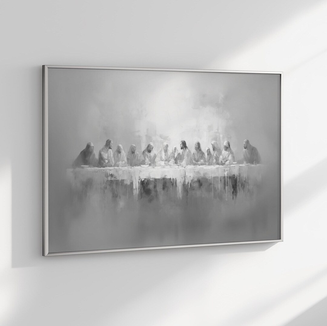 Black Last Supper Jesus Art | Christian Religious Oil Painting, Digital ...