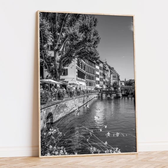 Strasbourg France Prints Set of 6 | Black and White Posters