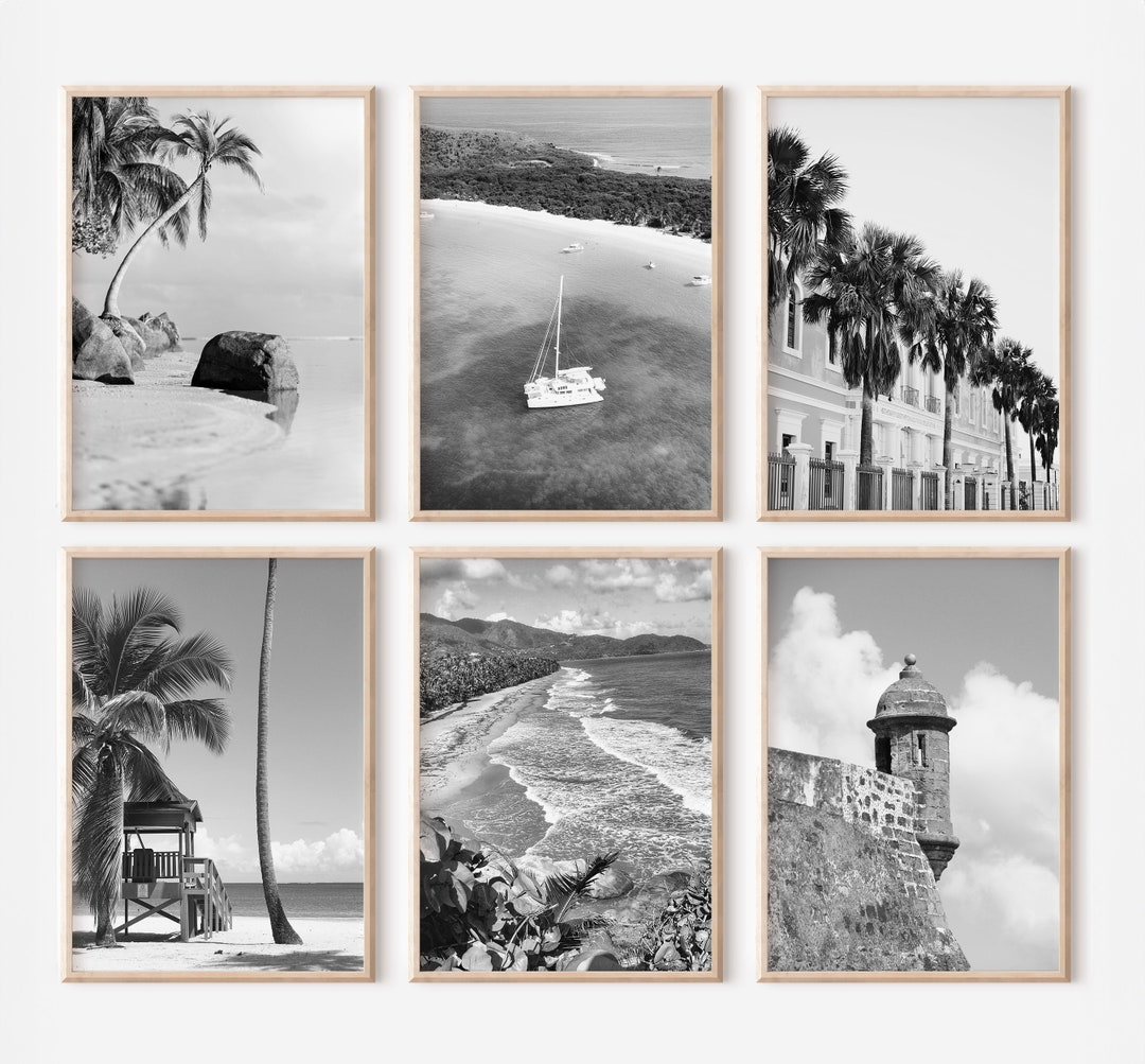 Puerto Rico Prints Set Of 6 Black And White Photos Posters Travel puerto-rico-prints-set-of-6-black-and-white-photos-posters-travel