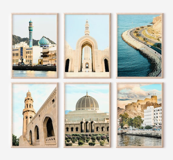 Muscat Oman Prints Set of 6 | Colour Photos Posters | Travel