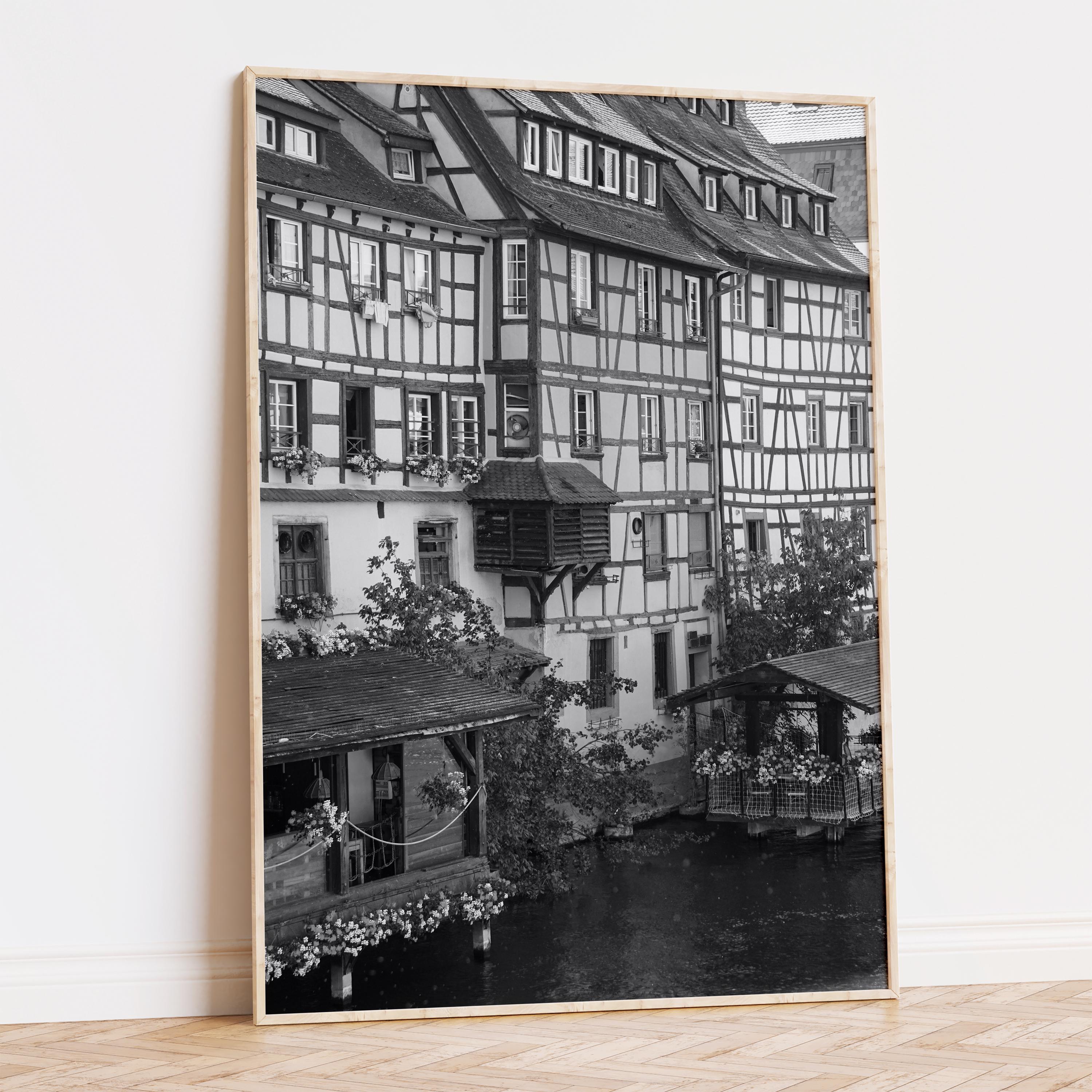 Strasbourg France Prints Set of 6 | Black and White Posters