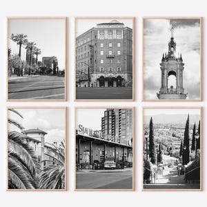 Set van 6 afdrukken San Jose Californië | Zwart-witfotoposters | Kunstgalerij voor reisfotografie