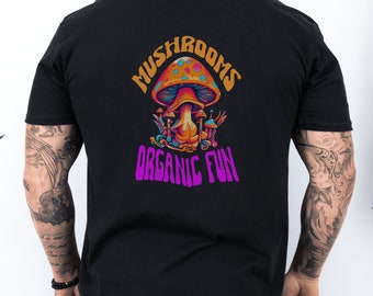 Psychedelic Magic Mushrooms T shirt Gift for Mushroom Lover Mushroom Shirt Gift Retro Groovy 60's inspired Gift Shirt Festival Fashion