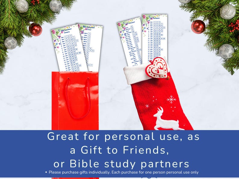 Bible Reading Tracker Bookmarks - 365 Day - Etsy