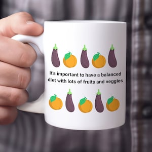 It&#39;s important to have a balanced diet mug, funny gay mug, LGBT gift, LGBTQ Mug
