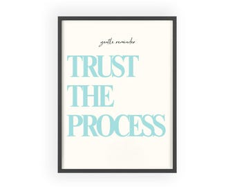 Motivational Quote |Trust The Process poster framed | Motivational wall art
