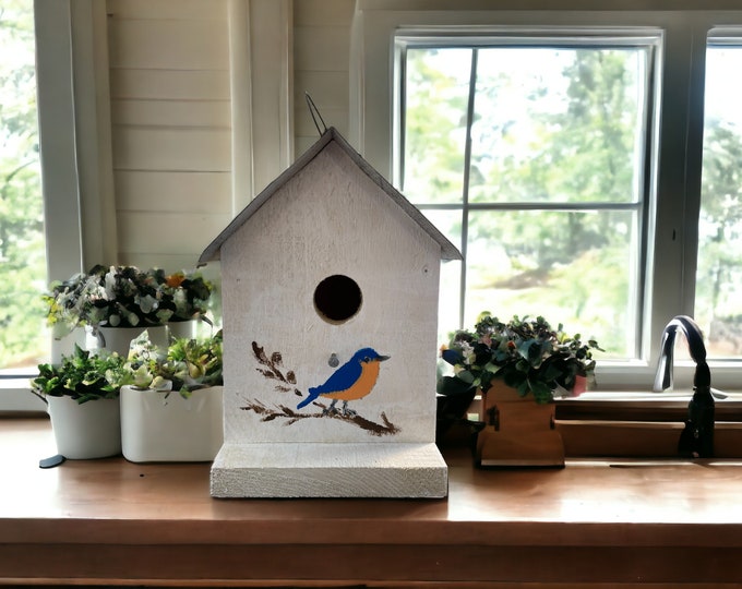 Amish Handmade Birdhouse, Decorative Birdhouses, Yard Decor, Garden Decor, Father's Day Gift, Made in USA, Chickadee Lover, Birder