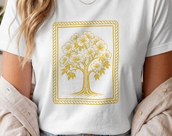 Araguaney Venezuela SVG PNG | Venezuelan National Tree Yellow Stamp | Latine svg Cricut | Tshirte png | Instant Download