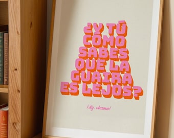 Guaira, Venezuela Wall Art - Printable Poster for Home Decor, Venezuelan Gift, Digital Download JPG, ¿Cómo sabes que La Guaira es lejos?