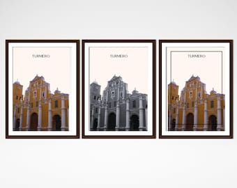 Set of 3 - Arte Digital Turmero Venezuela – Gallery Print Art Venezuela Wall Sets - Travel Wall Art - Posters for Decor - JPG