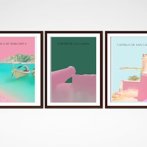 Maracaibo Venezuela Wall Art Set of 3 – Printable Travel Posters – Digital Venezuelan Decor – Cute Minimalist Maracucho Art - JPG