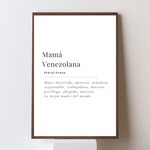 Mamá, Venezuela Wall Art - Printable Poster for Home Decor, Venezuelan Gift, Digital Download JPG, Pop Art Style imagen 1