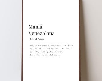 Mamá, Venezuela Wall Art - Printable Poster for Home Decor, Venezuelan Gift, Digital Download JPG, Pop Art Style