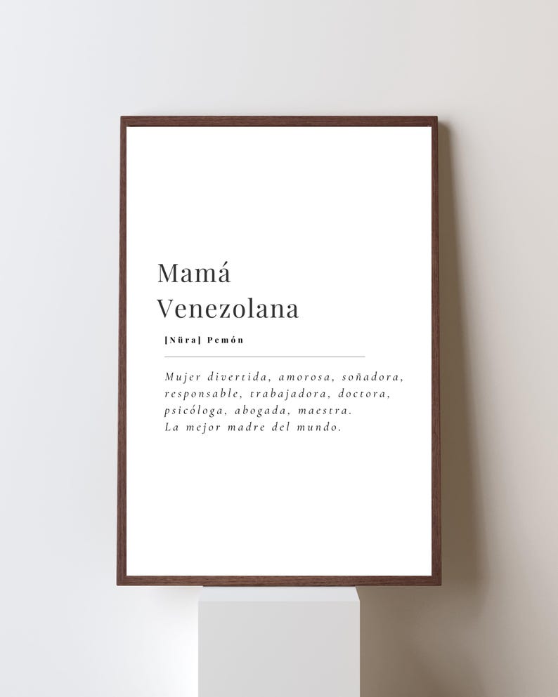 Mamá, Venezuela Wall Art - Printable Poster for Home Decor, Venezuelan Gift, Digital Download JPG, Pop Art Style imagen 1