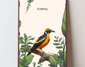 Turpial, Venezuela Wall Art - Printable Poster for Home Decor, Venezuelan Gift, Digital Download JPG, Pop Art Style