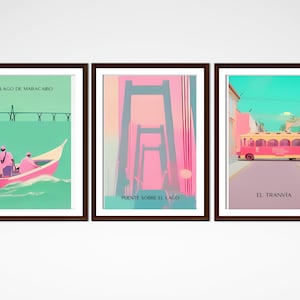 Maracaibo Venezuela Wall Art Set of 6 – Printable Travel Posters – Digital Venezuelan Decor – Cute Minimalist Maracucho Art - JPG