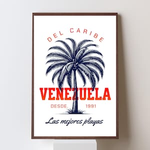 Las mejores playas – Printable Wall Art, Latin Migrant Decor, Venezuelan Quote, Digital Download Poster