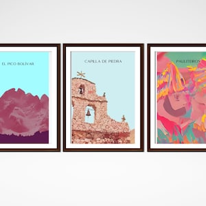 Merida Venezuela Wall Art Set of 6 – Printable Travel Posters – Digital Venezuelan Decor – Cute Minimalist Maracucho Art - JPG