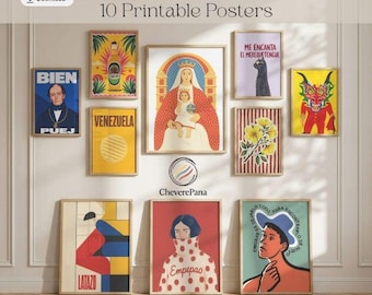 Venezuelan Wall Art Bundle | 10 Vintage Travel Posters | Venezuela Prints | Gallery Wall Decor | Printable Art | Instant Download