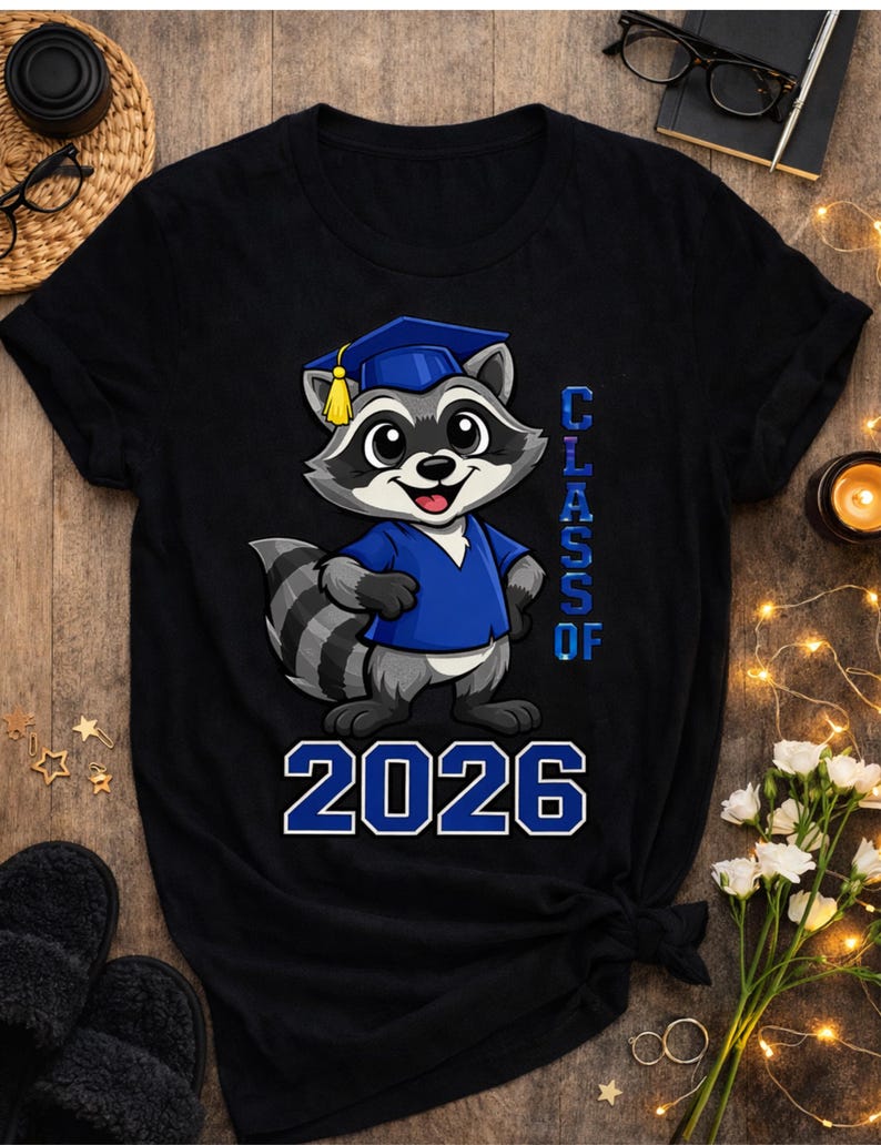 Senior Racoon Class of 2026 Raccoon Graduation Shirt | Funny Senior Grad Apparel - Etsy