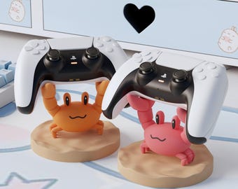 Cute Crab controller stand gift , sea themed room  ,aesthetic desk decor ,custom color cozy decor universal controller holder , sea lover
