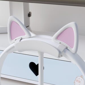 Cute cosplay cat ears, custom color headset attachment