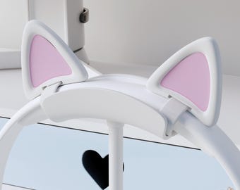 Cute cosplay cat ears, custom color headset attachment