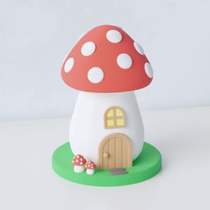 Fantasy mushroom headphone stand cute gaming desk accessory custom color headset holder cottagecore decor gift for gamers cozy setup image 2