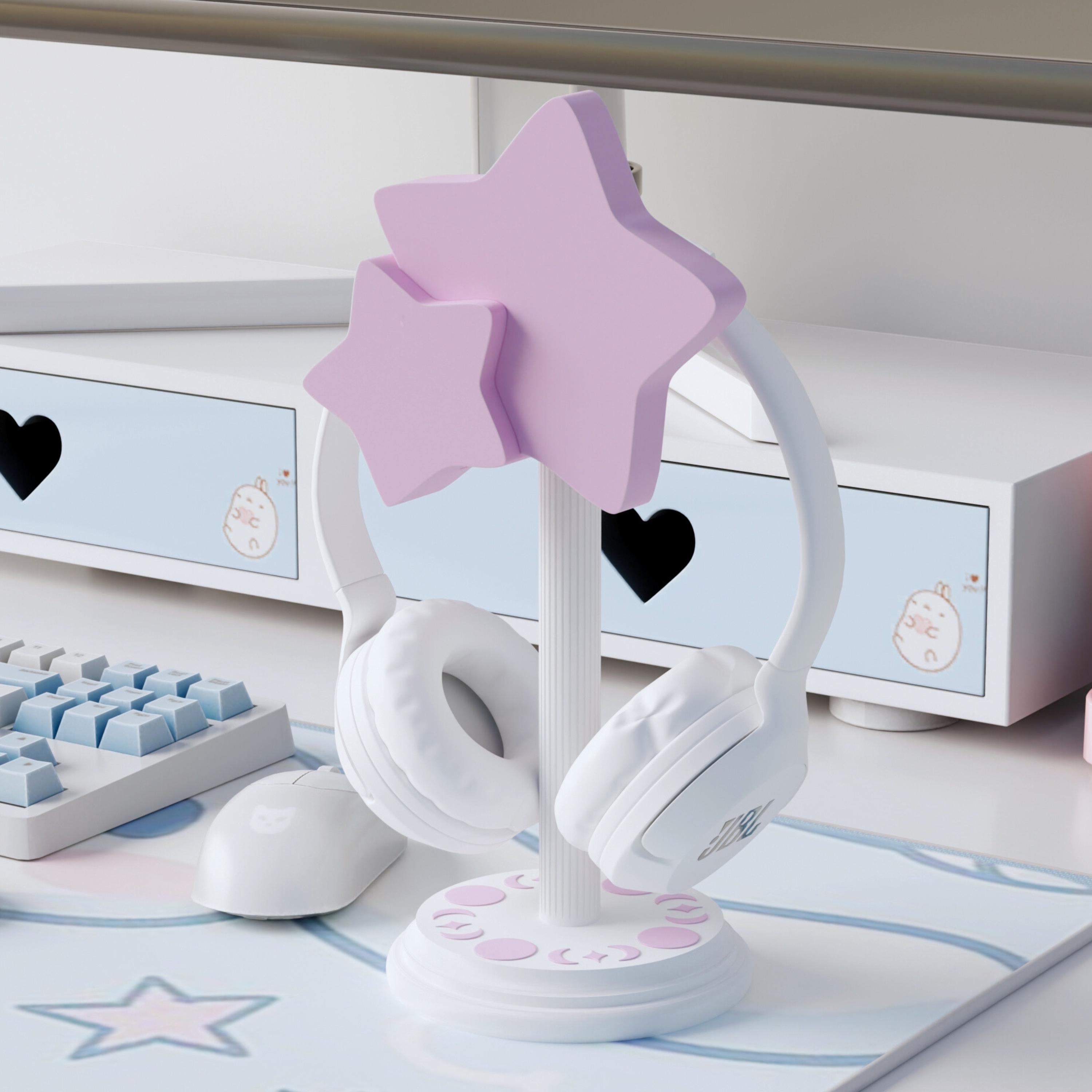 Personalized Headset Stand, Custom Color Setup Decor, Star Headphone ...