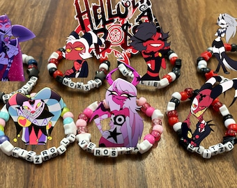 Helluva boss fanmade Kandi bracelets