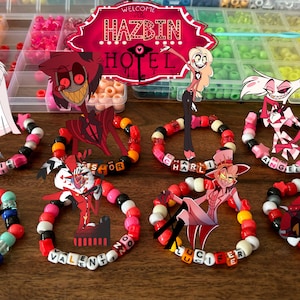 Hazbin hotel fanmade bracelet Kandi