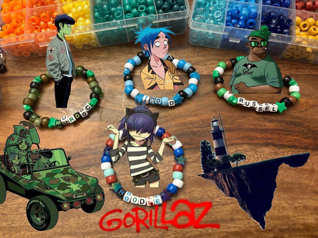 Gorillaz Fanmade Kandi Bracelets Etsy