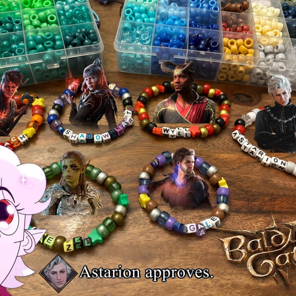 Baldurs gate 3 fanmade companion bracelet Kandi