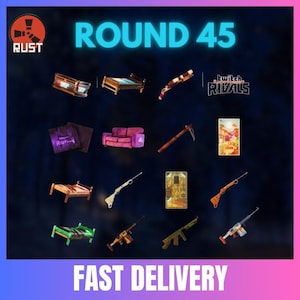 Rust (17/17 unique skins) - 45 ROUND - TWITCH DROPS - Fast Delivery