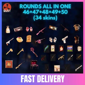 RUST（スキン34種類） - 全ラウンド（46+47+48+49+50） - （5種類が1つに） - TWITCH DROPS