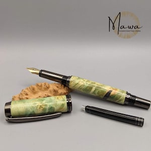 Handcrafted Fountain Pen | Christmas Gift Wood Fountain Pen | Dyed Wood Ink Pen | Teacher Gift Corporate Gift Boss Calligraphy Journaling