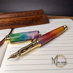 One of a kind Handcrafted Fountain Pen | Wood Fountain Pen | Personalized Ink Pen | Journaling Gift | Pen Enthusiast Gift | Retirement Gift