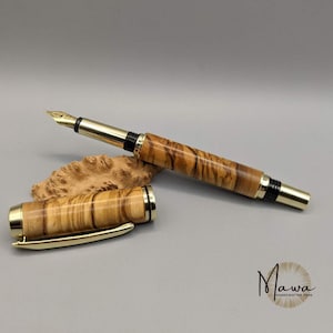 Olive Wood Fountain Pen | Natural Wood Pen | Personalized Ink Pen | Corporate Gift Boss Teacher Appreciation Retirement Gift Graduation