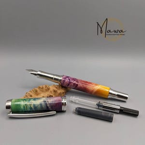 One of a kind Handcrafted Fountain Pen | Wood Fountain Pen | Ink Pen | Teacher Gift | Corporate Gift | Boos Gift | Graduation | Pride