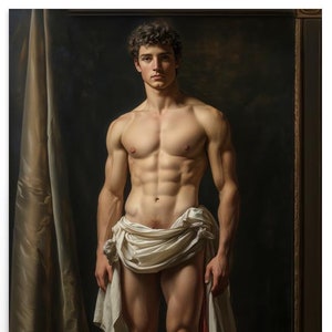 Mannelijke Griekse god poster | De moderne Adonis-muurkunst | Mythologisch decor | Esthetische prints voor thuis en op kantoor | Uniek cadeau-idee